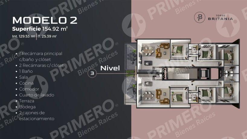 Departamentos en Venta en Torre Britania PMR-2980