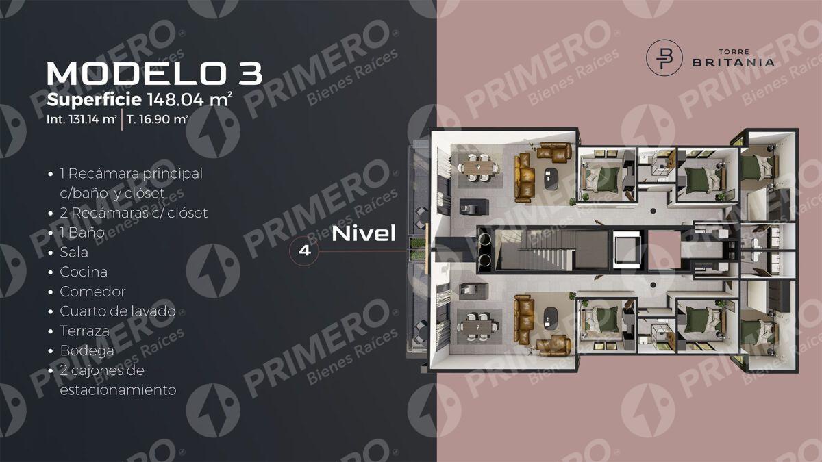 Departamentos en Venta en Torre Britania PMR-2980